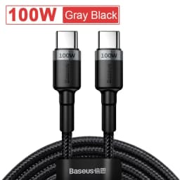Baseus USB Type C To USB C Cable For iPhone 16 15 100W PD Fast Charging Charger Cord For Macbook Xiaomi Samsung Type-C Cable