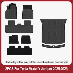 For Tesla New Model Y Juniper Premium/Performance 2025+ TPE Floor Mats Luggage Mat Wear-resistant Foot Pads ModelY Trunk Mats