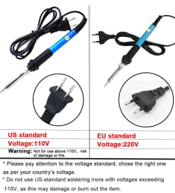 Adjustable Temperature Electric Soldering Iron 60W 220V or 110V Electric Soldering Iron Welding Solder Repair Tool