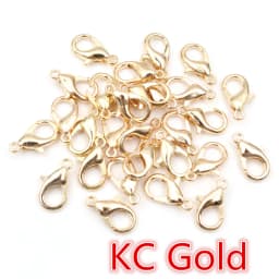 50pcs Bronze Gold Silver Plated Black Alloy Lobster Clasp Hooks for Necklace Chain DIY Jewelry Making Finding Supplies