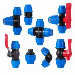 PE Water Pipe Connector Pipe Fittings 20/25/32/40/50mm Water Tube Direct Pipe Quick Valve Connector Pipe Connector 1 Pc
