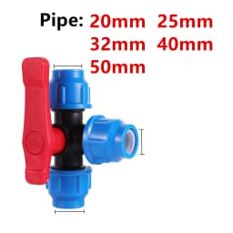PE Water Pipe Connector Pipe Fittings 20/25/32/40/50mm Water Tube Direct Pipe Quick Valve Connector Pipe Connector 1 Pc