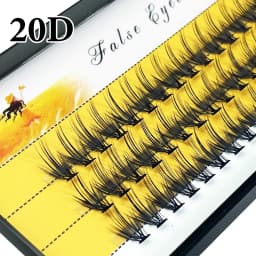 20/30D Natural False Eyelashes 1 Box/60 Cluster Eyelash Extension 3D Russia Individual Eyelashes Bunches Makeup Lashes Wholesale