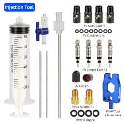 60ml Bicycle Tubeless Tire Sealant Injector MTB Road Bike Fluid Injection Tool Schrader/Presta Valve Tool Optional