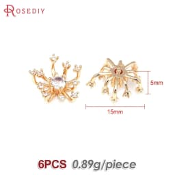 Diameter 12MM 14MM 15MM 18MM 18K Gold Color Brass Flower Caps Beads Caps Diy Jewelry Making Earrings Accessories for Women