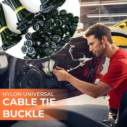 Nylon Cable Tie Buckle Heavy Duty Zip Ties with Pin Button Universal Self-locking Zip Ties Tool Car Daily Repair Fastening Strap
