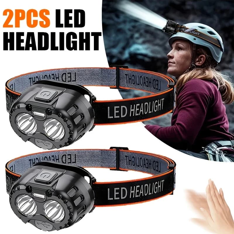 Powerful LED Headlamp IPX4 Waterproof Emergency Head Flashlight 250LM XPE LED Headlamp 500mAh for Outdoor Fishing Camping Hiking