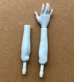 1/6 Scale Slim Monster Doll Parts - Elbows Feet Hands in Black White Brown Beige with Long Nail Options for Doll Accessories
