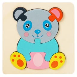 Kids Wooden Toys 3D Wood Puzzle Cartoon Animals Cognitive Jigsaw Puzzle Early Learning Educational Toys For Children Gift