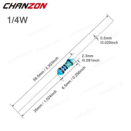 121 Values 1/4 Watt 1% High Precision Metal Film Resistors 1 100 220 330 470 1K 4.7K 10K 15K 20K 22K 33K 47K Ohm 1/4W Resistance