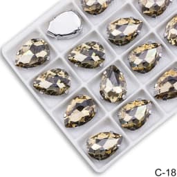 Teardrop Rhinestones for needlework glass sew on rhinestones sewing stone with silver claw crafts for clothing accessories