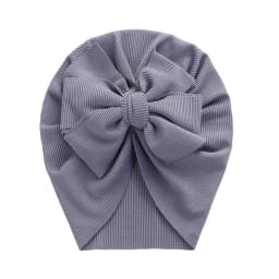 Solid Ribbed Bunny Knot Turban Hats for Baby Boys Girls Beanies Striped Thin Elastic Caps Bonnet Newborn Toddler 0-4T Headwraps