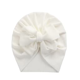 Solid Ribbed Bunny Knot Turban Hats for Baby Boys Girls Beanies Striped Thin Elastic Caps Bonnet Newborn Toddler 0-4T Headwraps