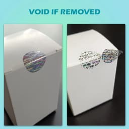 Silver Circular Holographic Sticker Warranty Void Seals Adhesive Labels with Serial Number High Security Laser Stickers 1.5cm