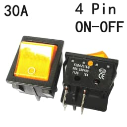 1 PCS,30/40A 250V AC High Current,ON/OFF,Special for Eelding Machine,KCD4,Sterling Silver Point,Rocker Power Button Switches