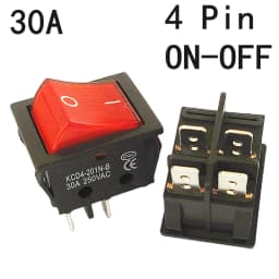 1 PCS,30/40A 250V AC High Current,ON/OFF,Special for Eelding Machine,KCD4,Sterling Silver Point,Rocker Power Button Switches
