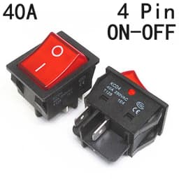 1 PCS,30/40A 250V AC High Current,ON/OFF,Special for Eelding Machine,KCD4,Sterling Silver Point,Rocker Power Button Switches