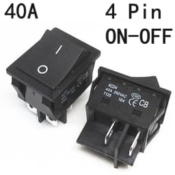 1 PCS,30/40A 250V AC High Current,ON/OFF,Special for Eelding Machine,KCD4,Sterling Silver Point,Rocker Power Button Switches