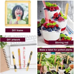 UPORS Reusable Ice Cream Sticks Acrylic Popsicle Sticks Creamsicle Cakesicle Cake Candy Pop Sticks Ice Lollies DIY Crafts