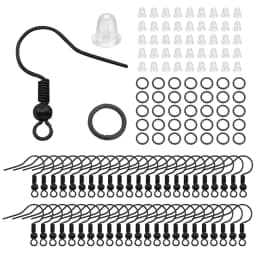 100/220/300pcs Earrings Set Earring Hooks Open Jump Rings Ear Plug Connects For DIY Jewelry Making Findings Supplies Accessories