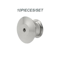 10 Pieces/Pack Safety Brooches Lock Locking Clasp Metal Pins Back Button Buckle Bulk Pin Keepers Brooch Base Jewelry Accessories