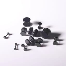 Punk Black Round Stud Earrings For Women Men Boy Minimalism Fashion Stainless Steel Ear Jewelry Earrings Wholesale Size 4mm-14mm