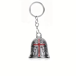 Motorcycle lucky riding dragon bell key chain for good luck prayer hand bell lucky riding bell