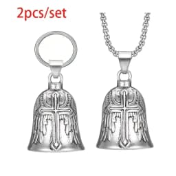 Motorcycle lucky riding dragon bell key chain for good luck prayer hand bell lucky riding bell