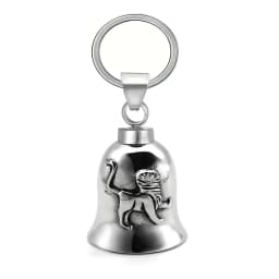 Motorcycle lucky riding dragon bell key chain for good luck prayer hand bell lucky riding bell