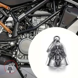 Motorcycle lucky riding dragon bell key chain for good luck prayer hand bell lucky riding bell