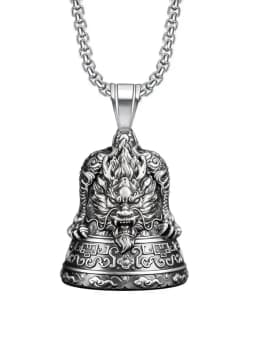 Motorcycle lucky riding dragon bell key chain for good luck prayer hand bell lucky riding bell