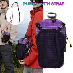Dyneema Water Bottle Holder Bag Phone Pocket and Quick-Adjust Strap Waterproof 420D Nylon for Cycling Hiking Camping Essentials