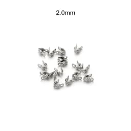 100pcs/lot Stainless Steel Connector Clasp Gold Ball Chain Calotte End Crimps Beads Connector For DIY Jewelry Making Supplies