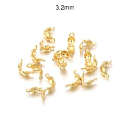 100pcs/lot Stainless Steel Connector Clasp Gold Ball Chain Calotte End Crimps Beads Connector For DIY Jewelry Making Supplies