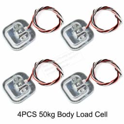 4PCS 50kg Human Scale Load Cell Weight Sensor + HX711 AD Module Body Load Cell Weighing Pressure Sensor Measurement Tools