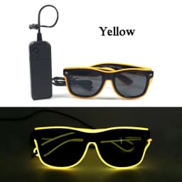 Fashion Luminous Decorative Glasses Neon Light Decoration LED Sunglasses For Nightclub DJ Dance Music Rave Costume Night