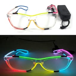 Fashion Luminous Decorative Glasses Neon Light Decoration LED Sunglasses For Nightclub DJ Dance Music Rave Costume Night