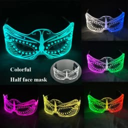 Fashion Luminous Decorative Glasses Neon Light Decoration LED Sunglasses For Nightclub DJ Dance Music Rave Costume Night