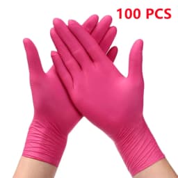 20/50/100PCS Pink Nitrile Disposable Gloves Latex Free Household Cleaning Gloves for Food Pre Tattoo Beauty Esthetician