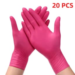 20/50/100PCS Pink Nitrile Disposable Gloves Latex Free Household Cleaning Gloves for Food Pre Tattoo Beauty Esthetician