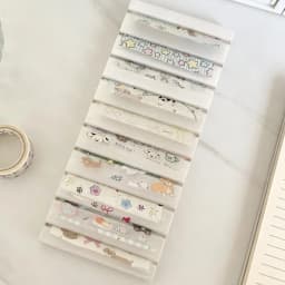 Nail Foil Storage Box 10 Grids Clear Transfer Paper Organizer Transparent Foil Roll Holder Dustproof Manicure Supplies