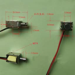 DC 3V 5V 6V 9V 12V 8mm*10mm Mini Tiny Push-Pull Square Solenoid Through Type Electromagnet Stroke 4mm