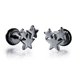 Small Black Punk Stud Earrings For Women Men Boy 2020 New Fashion Zircon Geometry Stainless Steel Jewelry Accessories Earrings