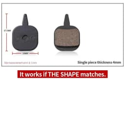 1 Pair of Mountain Bike Hydraulic Disc Resin Brake Pads, Suitable For Shimano SRAM AVI Hayes Magura Parts