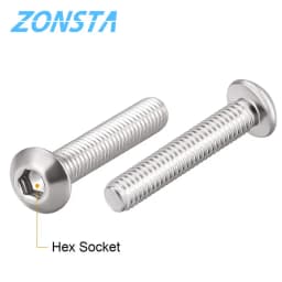 Allen Key Head Screw M2 M2.5 M3 M4 M5 M6 304 Stainless Steel Button Hex Socket Pan Head Round Machine Furniture Bolt ISO7380 DIY