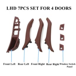Left Hand Drive LHD Leather Interior Door Pull Handle Assembly Set for BMW 5 Series F10 F11 F18 520 523 525 528 530 535