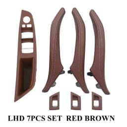 Left Hand Drive LHD Leather Interior Door Pull Handle Assembly Set for BMW 5 Series F10 F11 F18 520 523 525 528 530 535