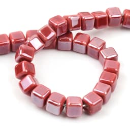 Fashion Colors 6mm/8mm/10mm Square Beads Ceramic Beads DIY 2.0mm Hole Beads Handmade Porcelain Beads For Jewelry Making