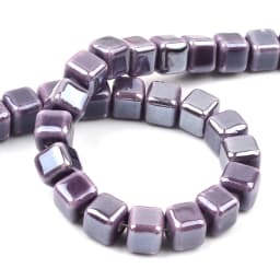Fashion Colors 6mm/8mm/10mm Square Beads Ceramic Beads DIY 2.0mm Hole Beads Handmade Porcelain Beads For Jewelry Making