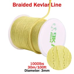 Kevlar Line 0.8mm~3.5mm Wear-Resistant Fishing Line Outdoor Camping Hiking Kite String Braided Fishing Assist Line Refractory